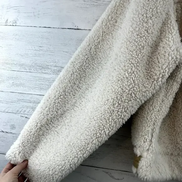 Universal Thread NWT Cream Sherpa Chunky Full Snap Jacket Size XL - Picture 6 of 8